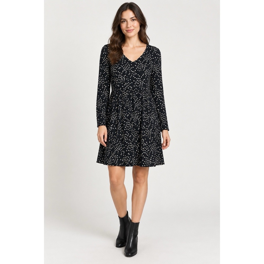 J. Jill Wearever Collection Womens Black Petal Dress Medium #28